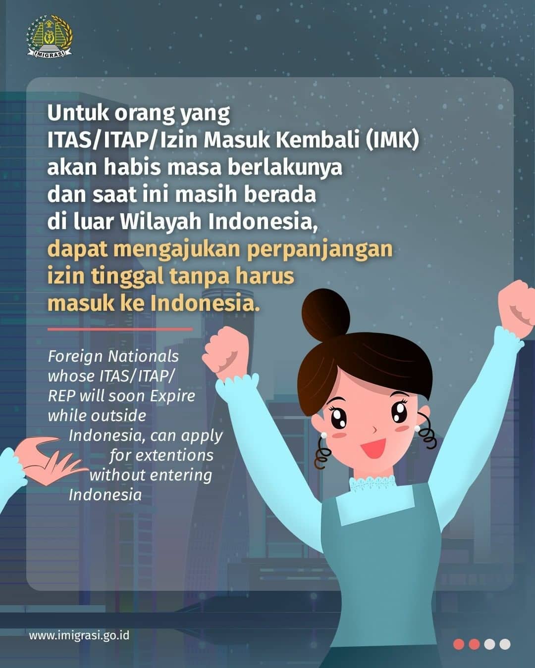ITAS/ITAP/IMK/ HABIS MASA BERLAKU SAAT DILUAR NEGERI HARUS GIMANA?